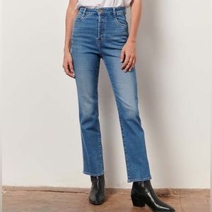 Sessun Bibi High Waisted straight leg jeans, Vintage Blue
